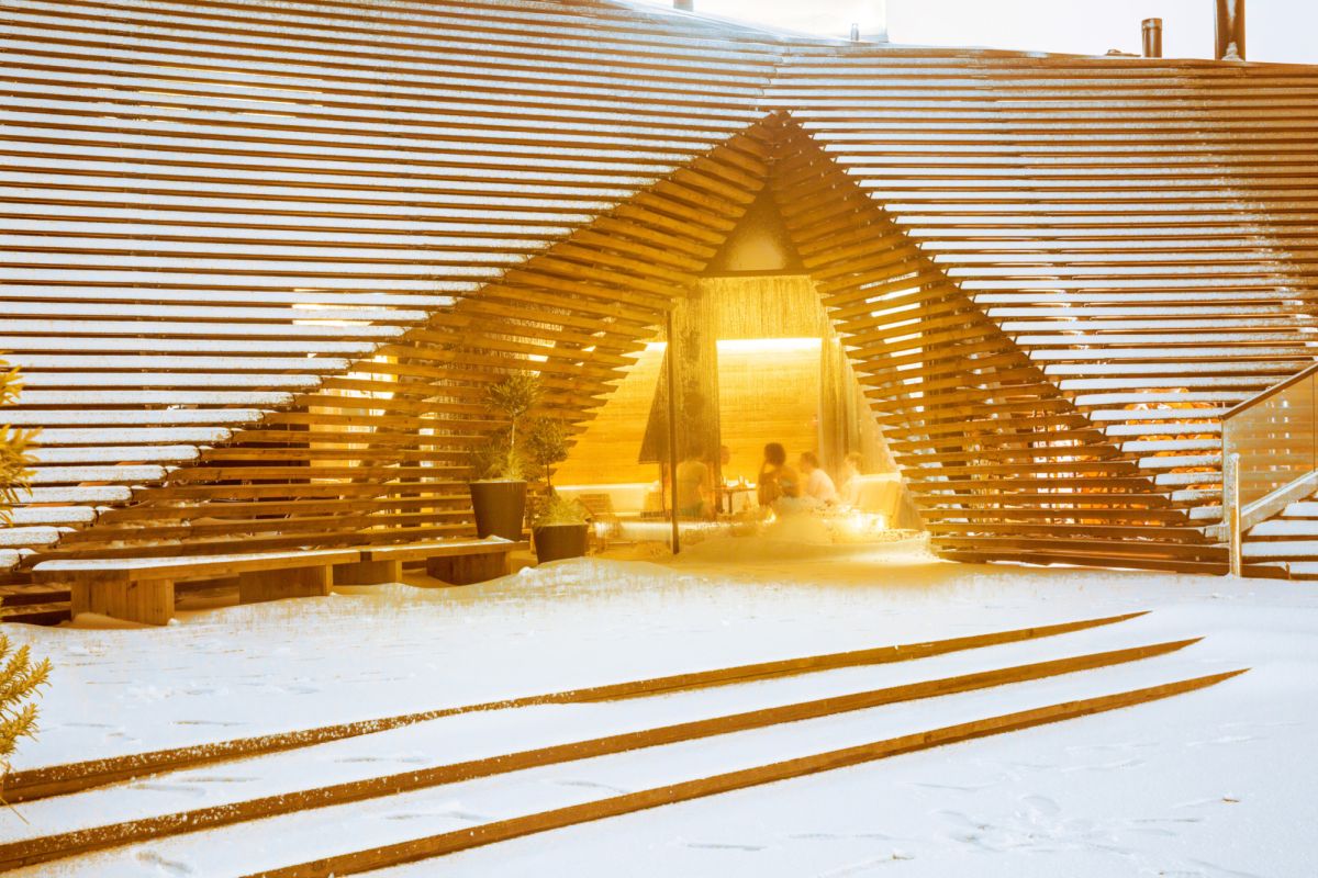 In door sauna and ice swimming Loyly, Helsinki, Finland