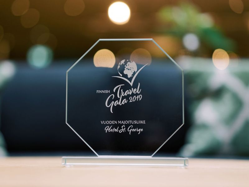 Finnish Travel Gala, which celebrates the year’s best travel industry achievements and phenomena, is organised by the Association of Finnish Travel Agents (SMAL / AFTA). St. George, which opened only last year in central Helsinki, won the Hotel of the Year award.